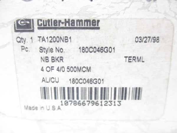 CUTLER HAMMER TA1200NB1 180C046G01 NSMP