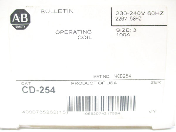 ALLEN BRADLEY CD-254 220/230-240V 100A (WH) NSMP