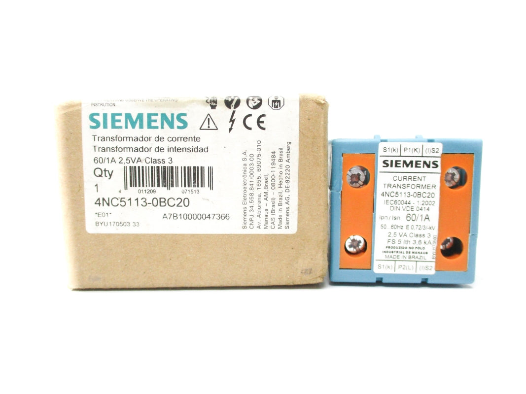SIEMENS 4NC5113-0BC20 60/1A 2.5VA NSMP