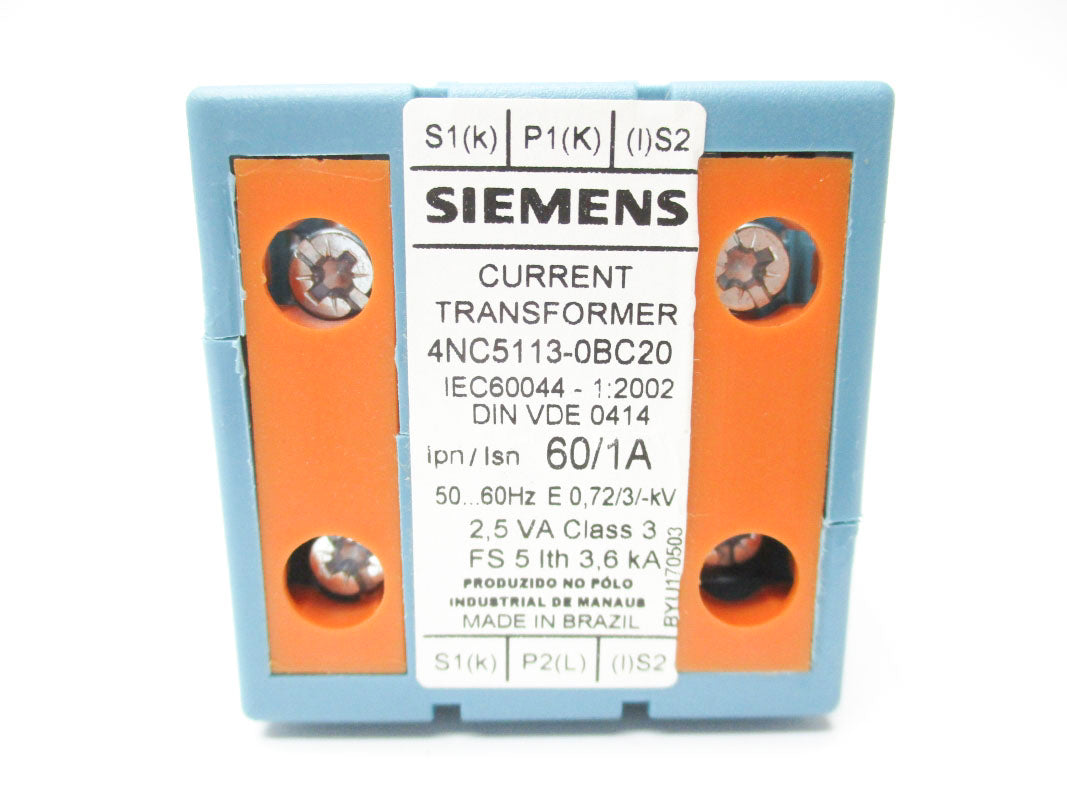 SIEMENS 4NC5113-0BC20 60/1A 2.5VA NSMP