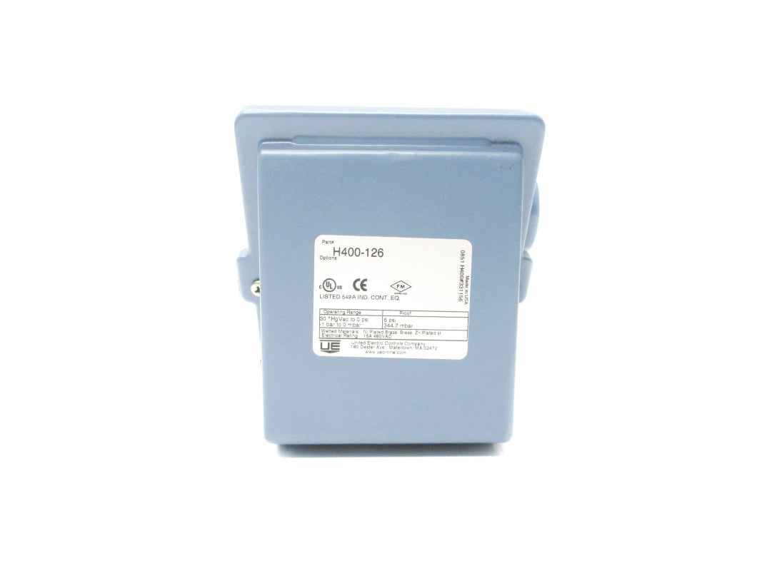 UNITED ELECTRIC H400-126 480VAC 15A 30"HGVAC-0PSI NSNP