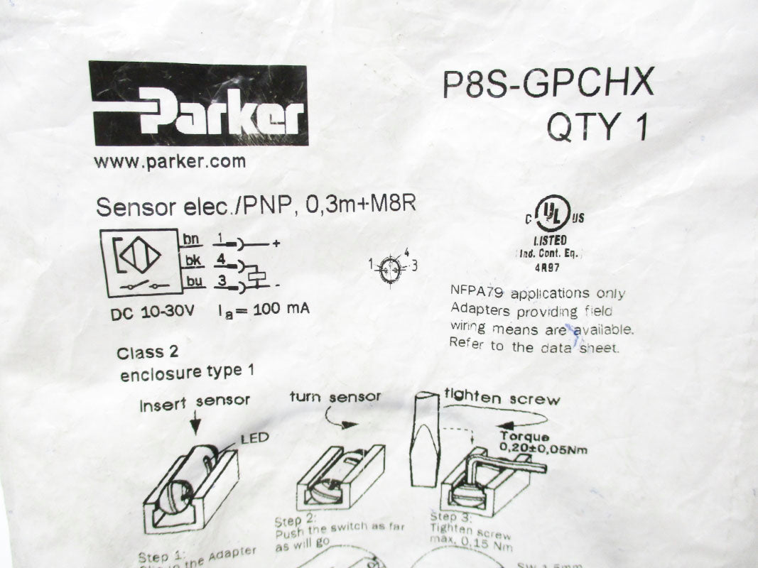 PARKER P8S-GPCHX 10-30VDC NSMP