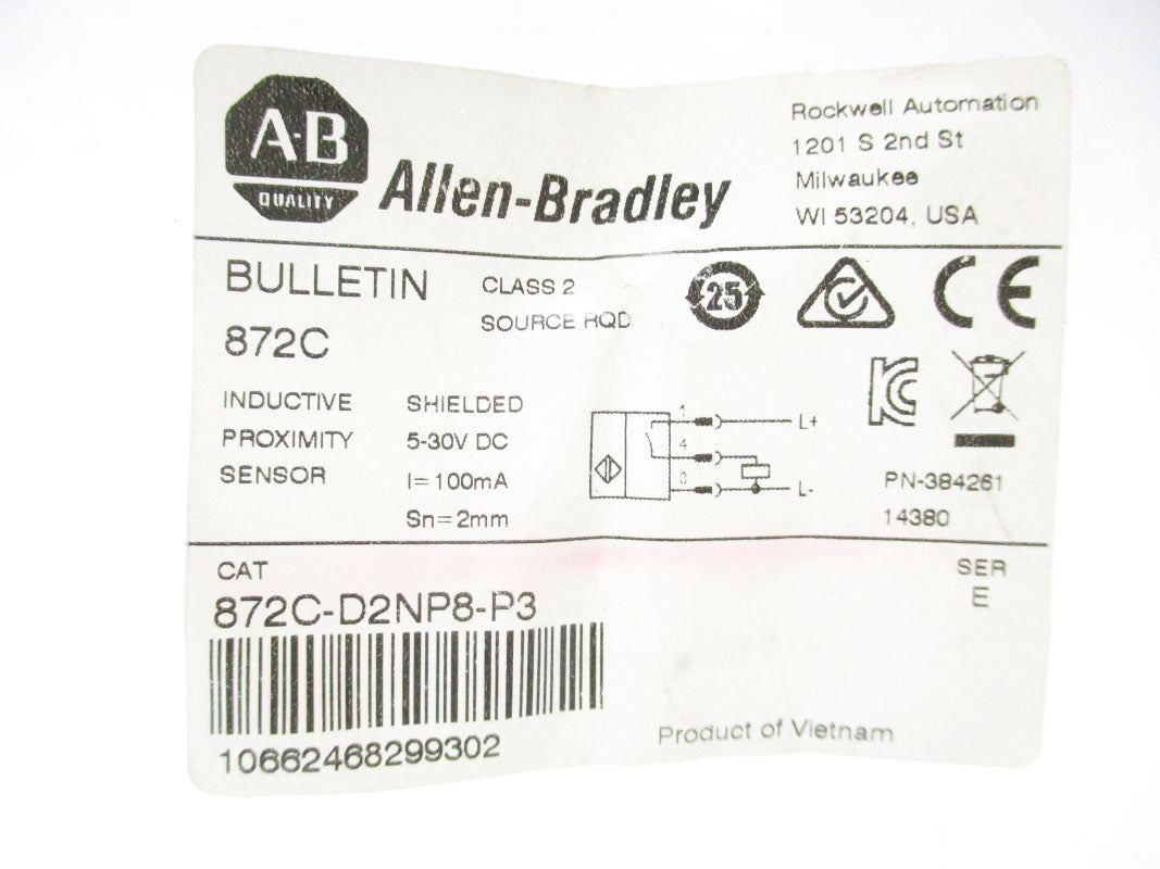 ALLEN BRADLEY 872C-D2NP8-P3 SER. E 5-30VDC NSMP