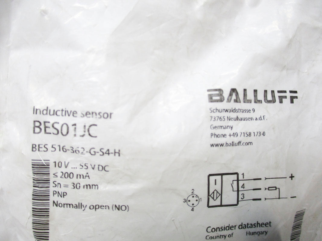 BALLUFF BES516-362-G-S4-H BES01JC 10-55VDC NSMP