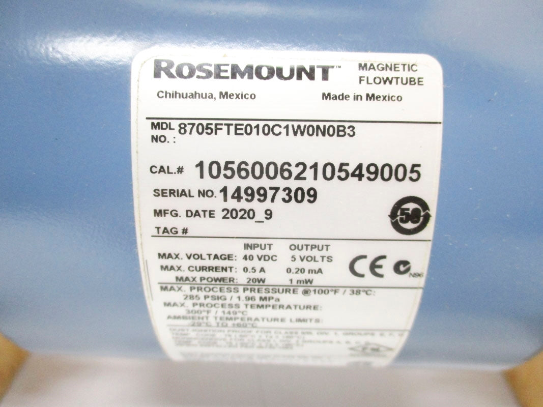 ROSEMOUNT 8705FTE010C1W0N0B3 40VDC 0.5A 285PSI NSMP