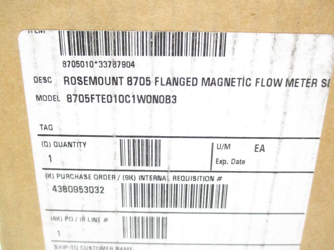 ROSEMOUNT 8705FTE010C1W0N0B3 40VDC 0.5A 285PSI NSMP