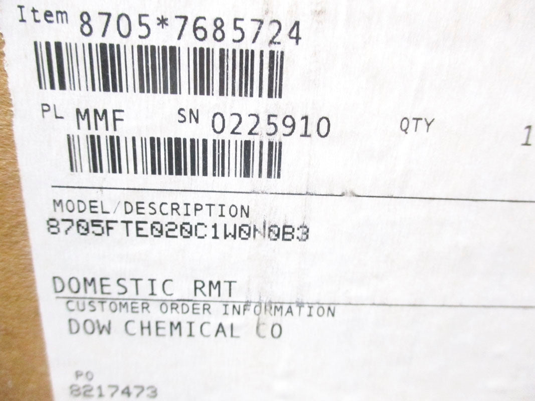 ROSEMOUNT 8705FTFE020C1W0N0B3 40VDC 0.5A 285PSI NSMP