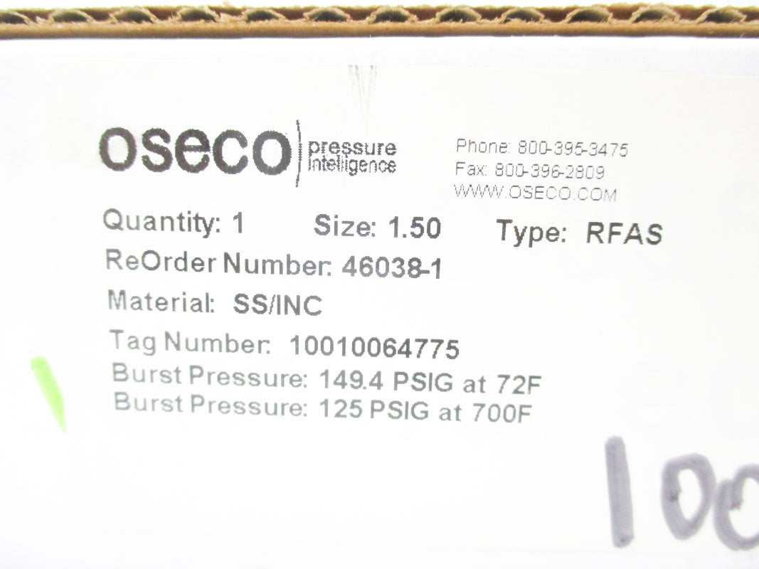 OSECO 46038-1-1 149.4PSI 700'F NSMP