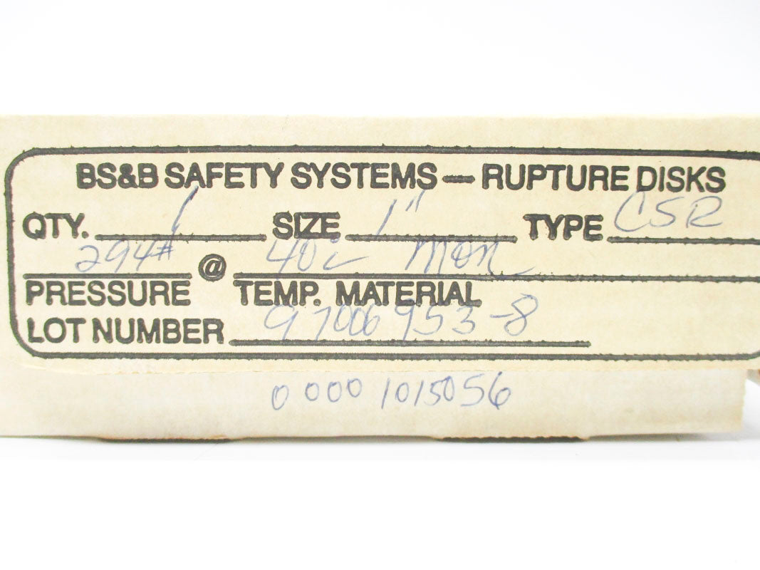 BS&B 97006953-8 294PSI 40'C NSMP