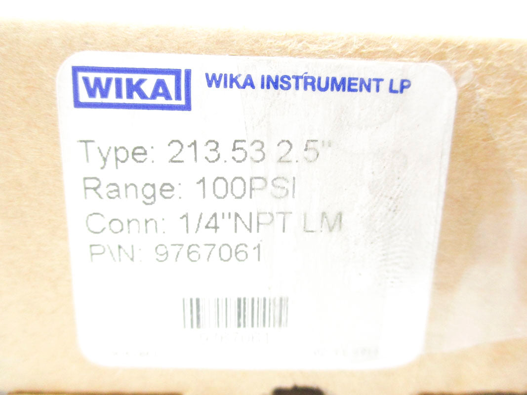 WIKA 9767061 0-100PSI 1/4" NSMP