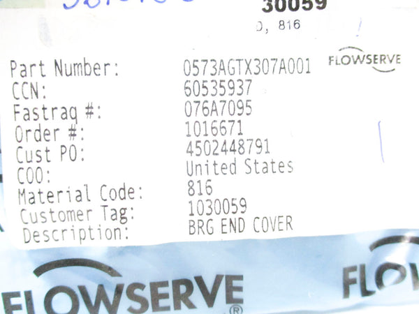 FLOWSERVE 0573AGTX307A001 NSMP