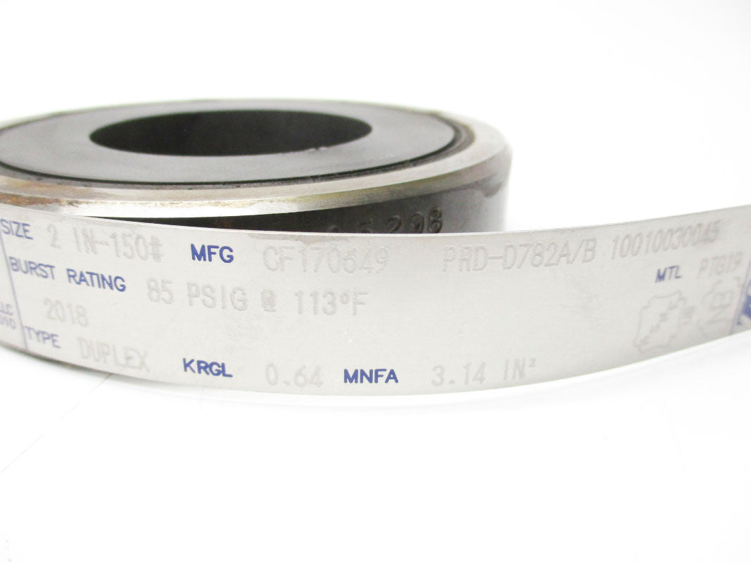 ZOOK ENTERPRISES CF170649 PRD-D782A/B 85PSI 2" NSMP