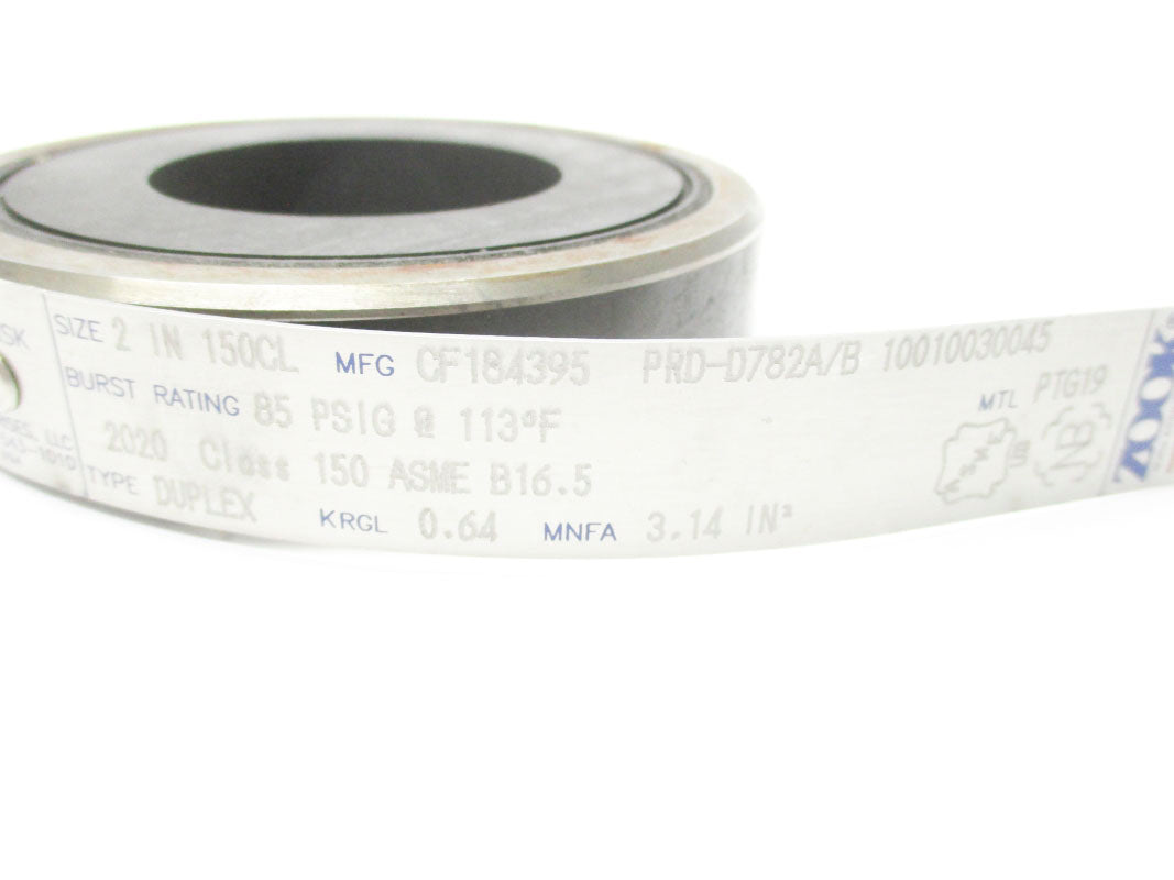 ZOOK ENTERPRISES CF184395 PRD-D782A/B 85PSI 2" NSMP