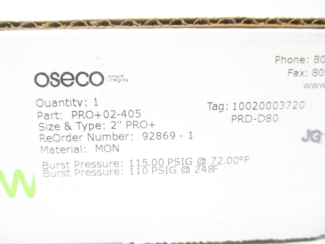 OSECO 92869-1 115PSI 248'F NSMP