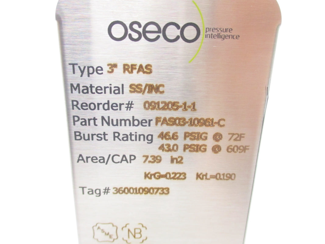 OSECO 91205-1 FAS03-10961-C 46.60PSI 609'F NSMP