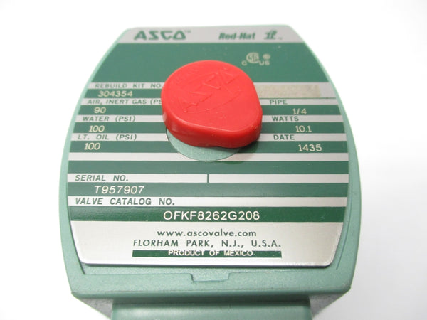 ASCO OFKF8262G208 24V 100PSI 1/4" NSNP