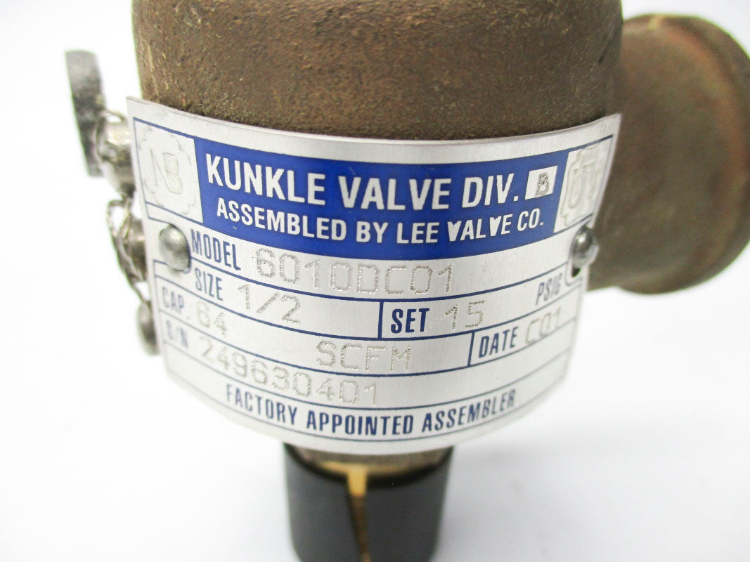 KUNKLE VALVE 6010DC01 15PSI 1/2" NSNP