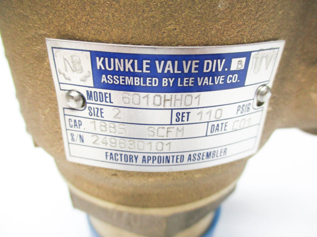 KUNKLE VALVE 6010HH01 110PSI NSNP