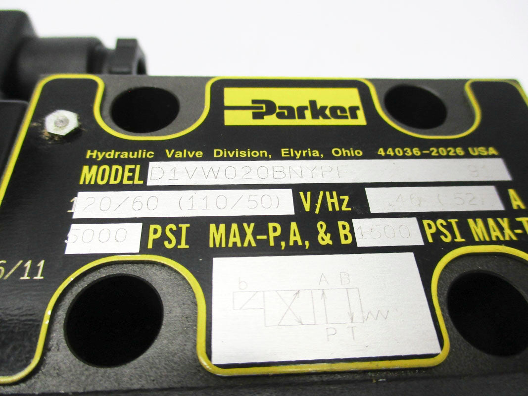 PARKER D1VW020BNYPF91 110/120V .46-.52A 5000PSI NSMP