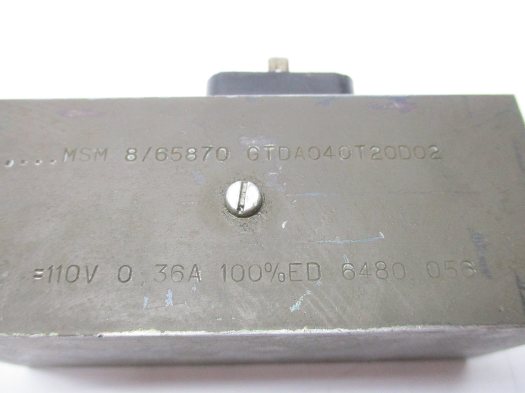 VALVE GTDA040T20D02 110V .36A UNMP