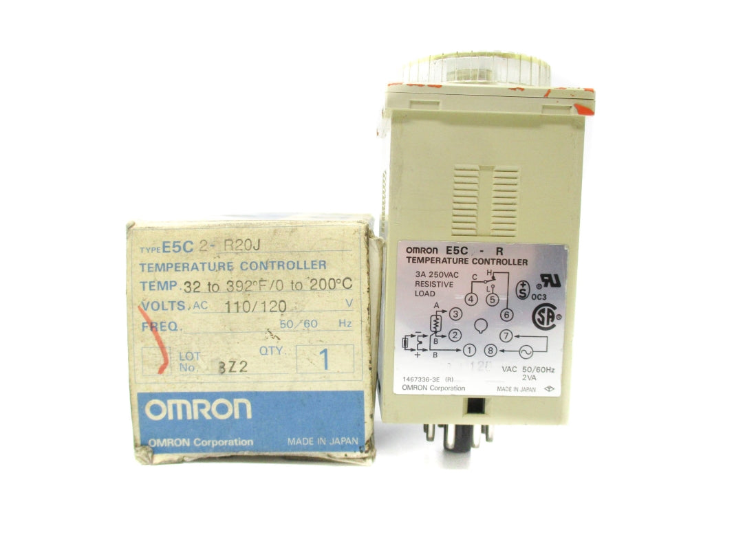 OMRON E5C2-R20J 110/120V 3A 0-200'C/32-392'F NSMP