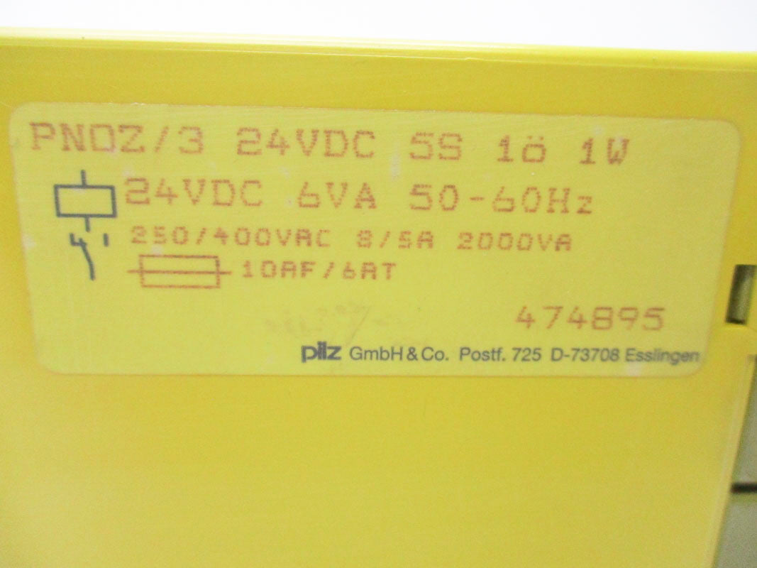 PILZ PNOZ/324VDC5S1O1W 474895 24VDC 8A NSNP