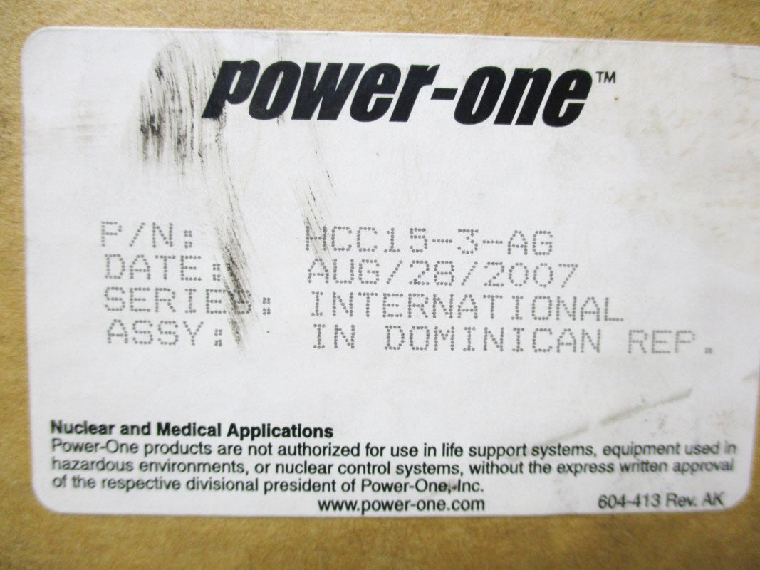 POWER ONE HCC15-3-AG 240VAC 1A NSMP