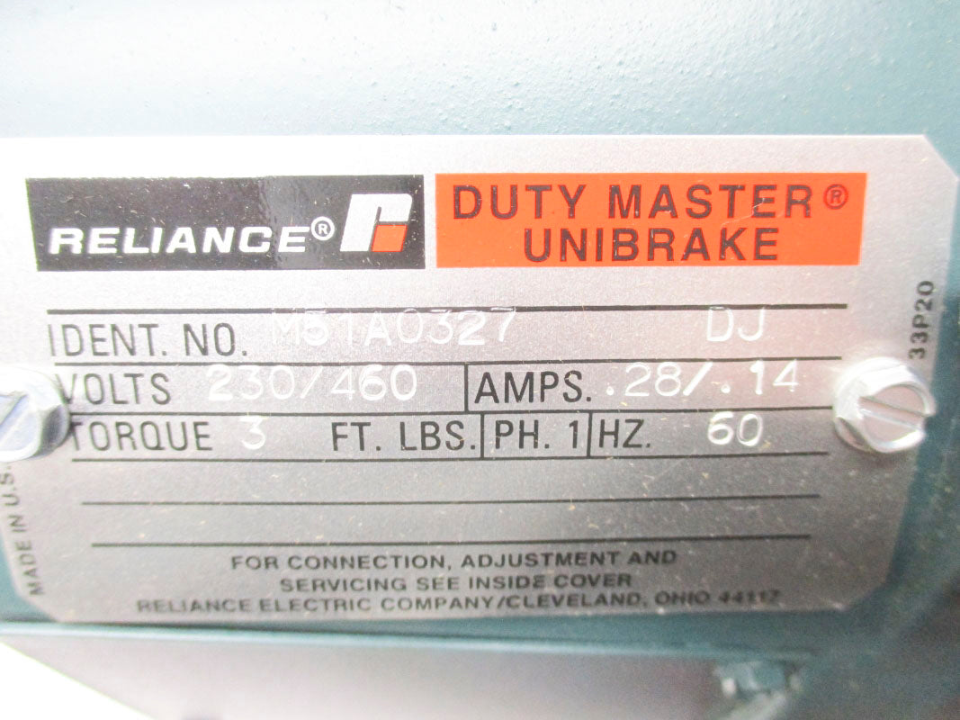 RELIANCE ELECTRIC M51A0327 230/460V .28/.14A NSMP