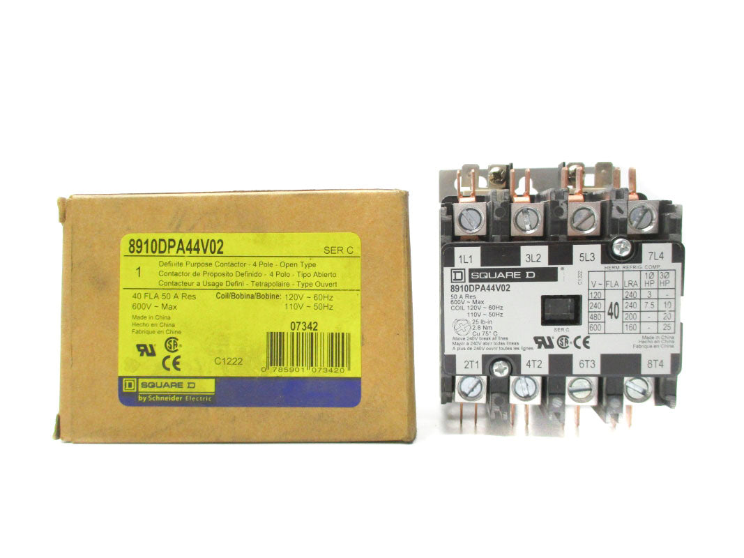 SQUARE D 8910DPA44V02 SER. C 110/120V 40A NSMP
