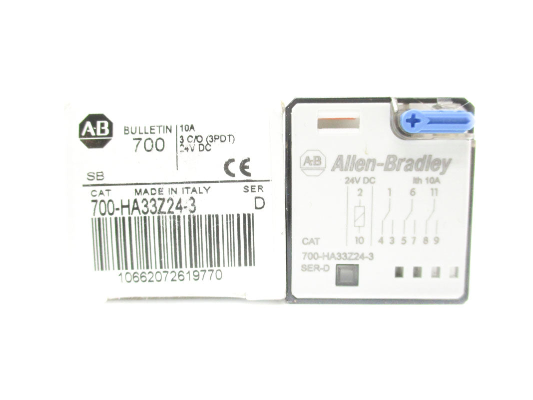 ALLEN BRADLEY 700-HA33Z24-3 SER. D 24VDC 10A  (WH) NSMP