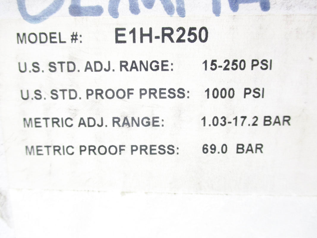 BARKSDALE E1H-R250 1000PSI 600V 15A NSMP