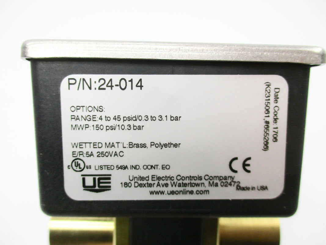 UNITED ELECTRIC 24-014 250VAC 5A 4-45PSI NSMP