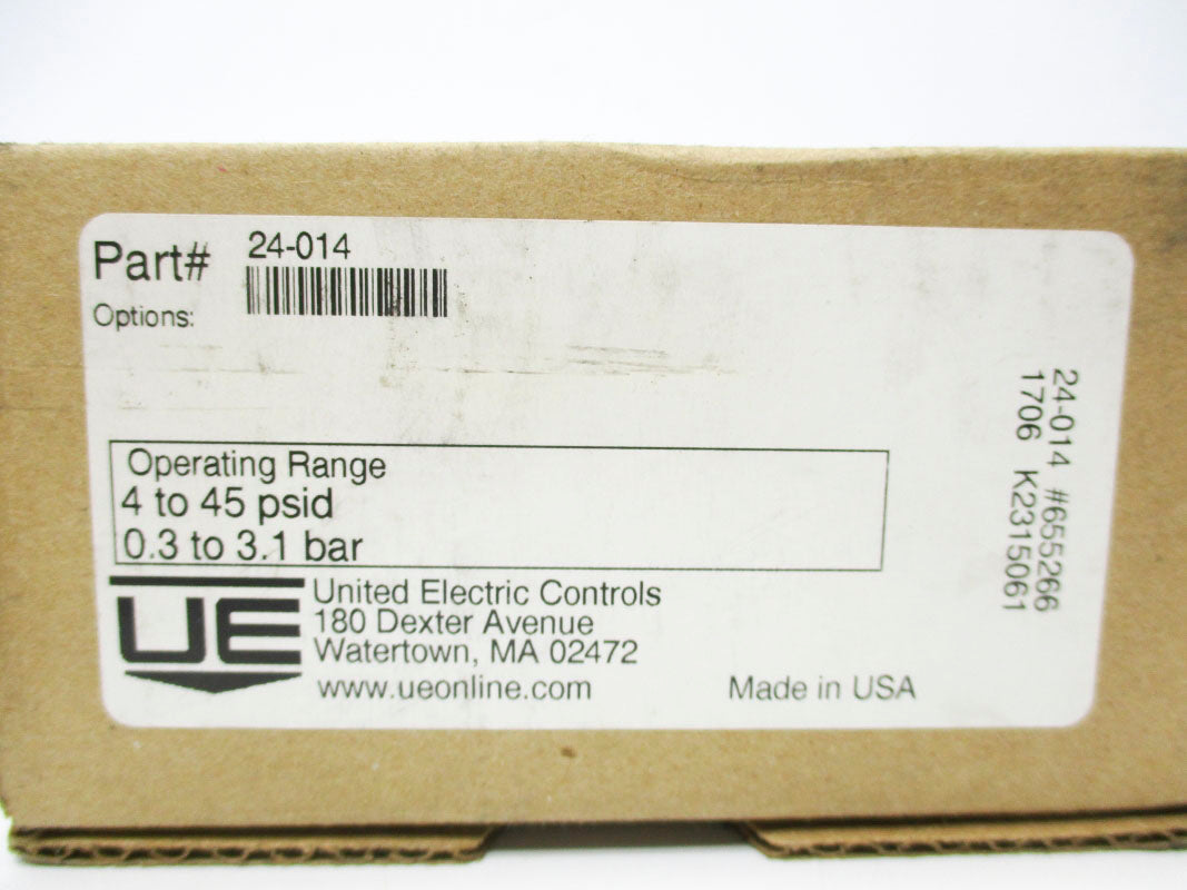 UNITED ELECTRIC 24-014 250VAC 5A 4-45PSI NSMP