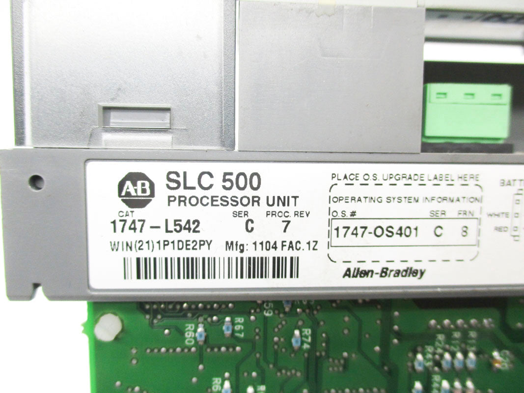 ALLEN BRADLEY 1747-L542 SER. C REV. 7 F/W 8 24VDC 1A UNMP