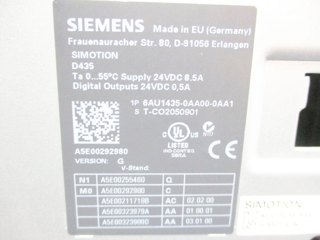 SIEMENS 6AU1435-0AA00-0AA1 24VDC 8.5A UNMP