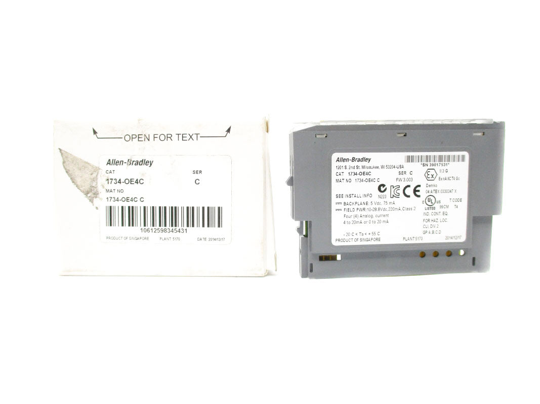 INDUSTRIAL SPARE PART 1734-OE4C SER. C F/W 3.003 10-28.8VDC NSMP