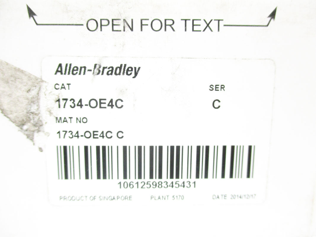 INDUSTRIAL SPARE PART 1734-OE4C SER. C F/W 3.003 10-28.8VDC NSMP