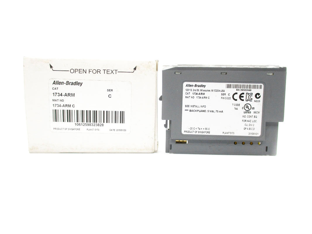 ALLEN BRADLEY 1734-ARM SER. C 5VDC F/W 3.022 NSMP