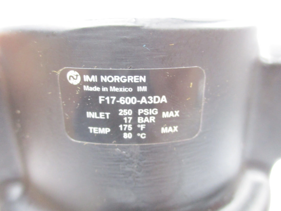 NORGREN F17-600-A3DA 250PSI 175F 3/4" NSMP