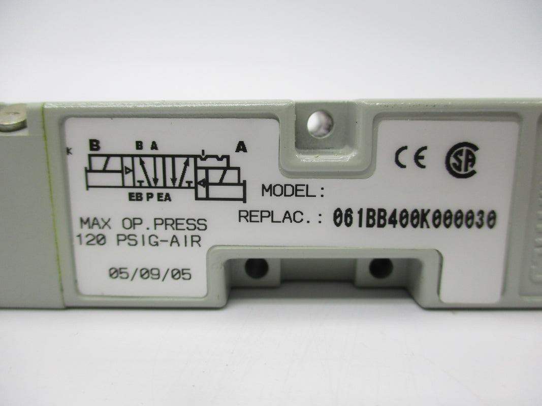 NUMATICS 061BB400K000030 110/120V .05A 120PSI NSNP
