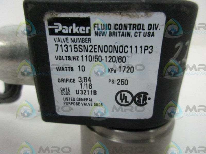 PARKER 71315SN2EN00N0C111P3 SOLENOID VALVE NSNP