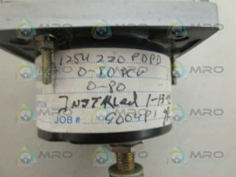 GENERAL ELECTRIC 1254220 GAUGE 0-80 UNMP