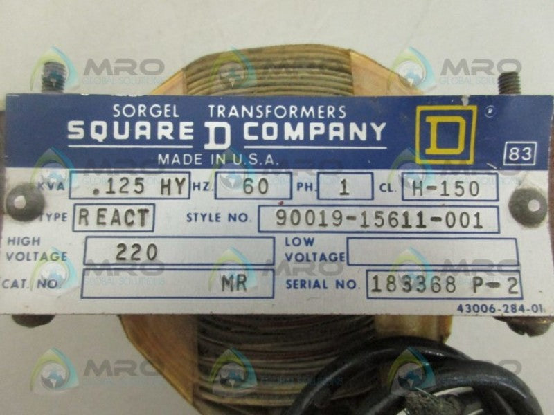 SQUARE D 90019-15611-001 TRANSFORMER UNMP
