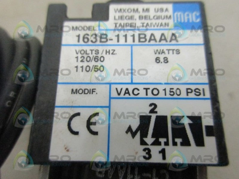 MAC 163B-111BAAA VALVE (AS PICTURED) UNMP