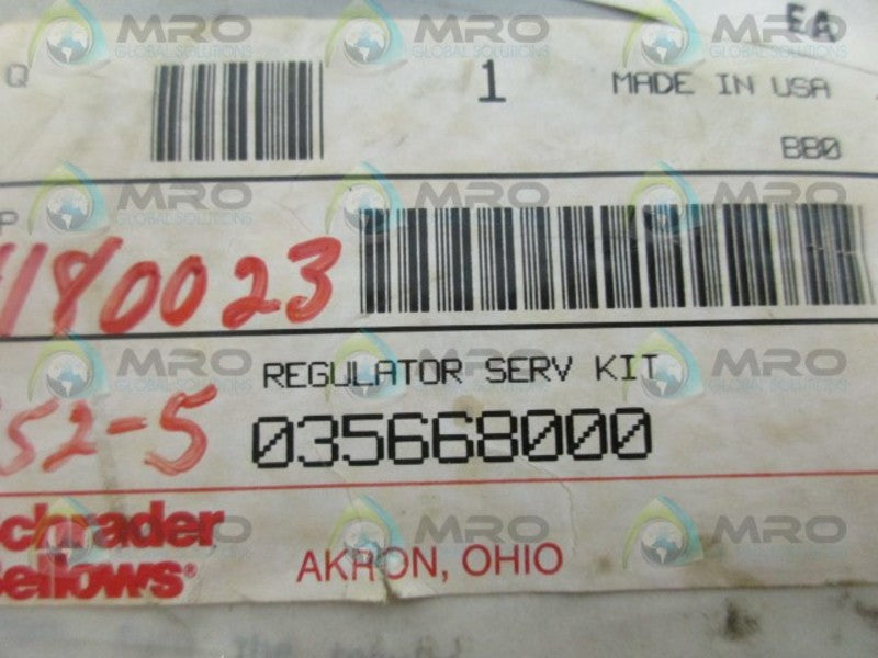 SCHRADDER BELLOWS 035668000 REGULATOR KIT NSMP