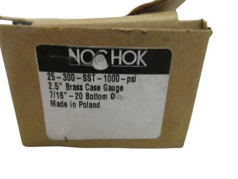 NOSHOK 25-300-SST-1000 GAUGE 0-1000 NSMP