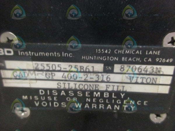 3D INSTRUMENTS GP400-2-316 GAUGE 0-200 NSNP