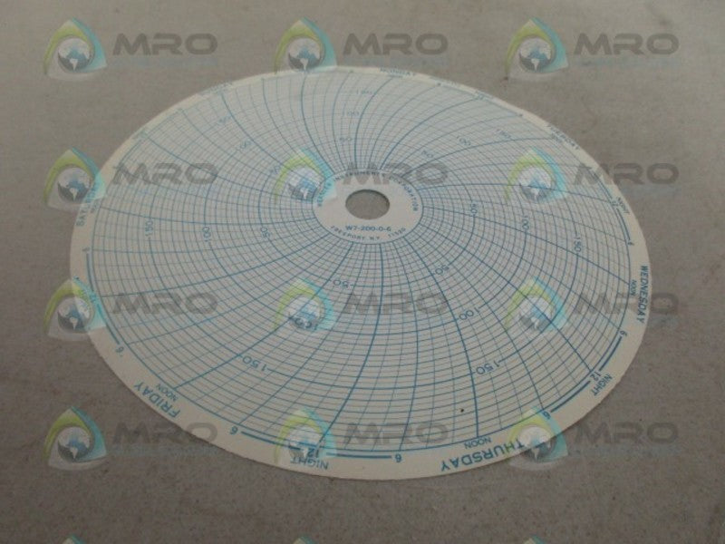 WEKSLER W7-200-0-6 CHART PAPER NSMP