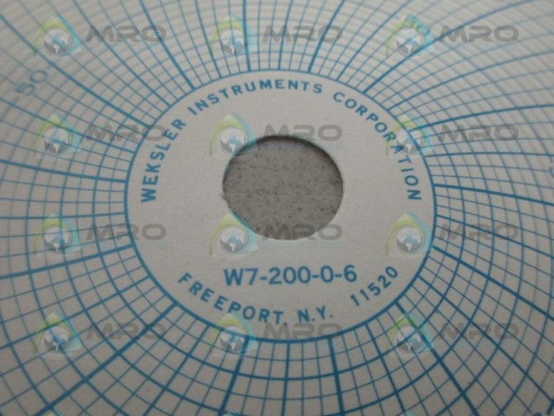 WEKSLER W7-200-0-6 CHART PAPER NSMP