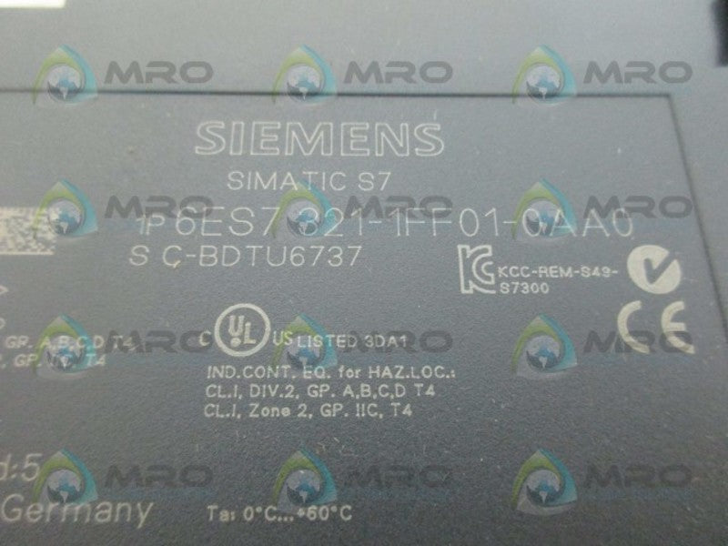 SIEMENS 6ES7321-1FF01-0AA0 MODULE  NSMP